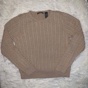 Liz Claiborne Crewneck Sweater Tan Gold Women’s XL